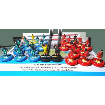 Subbuteo Andrew Table Soccer Set Tottenham - Liverpool 0-2 Uefa Champions League Final 2018-19 Metropolitano Madrid on WSB Professional Bases